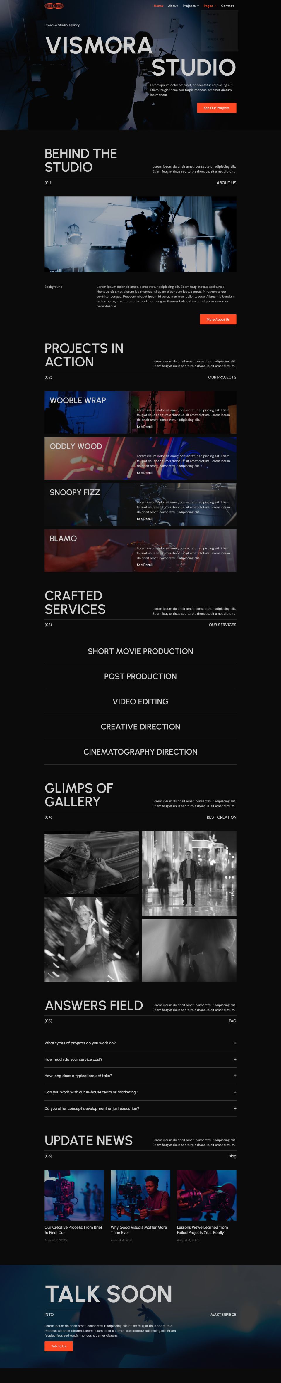 WordPress template ThemeForest Vismora