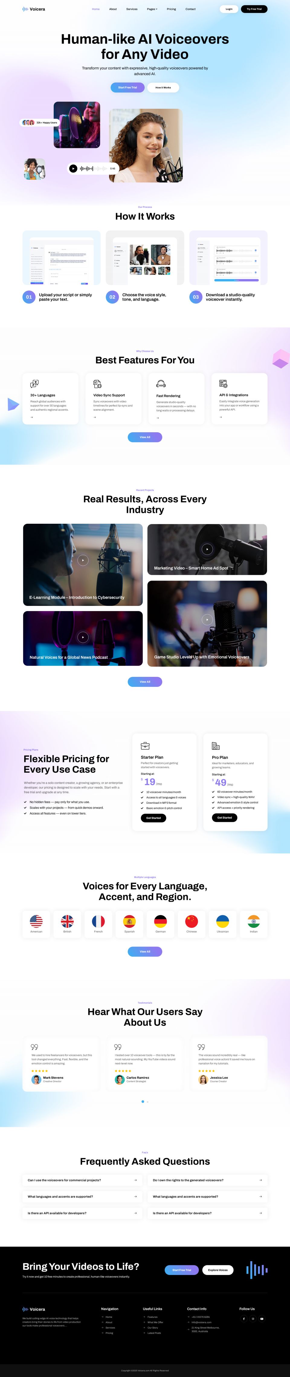 Template ThemeForest Voicera WordPress template ThemeForest Voicera