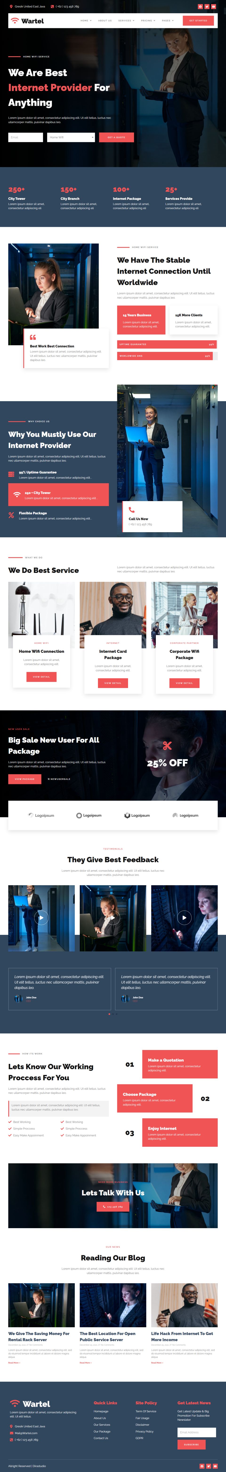 WordPress template ThemeForest Wartel