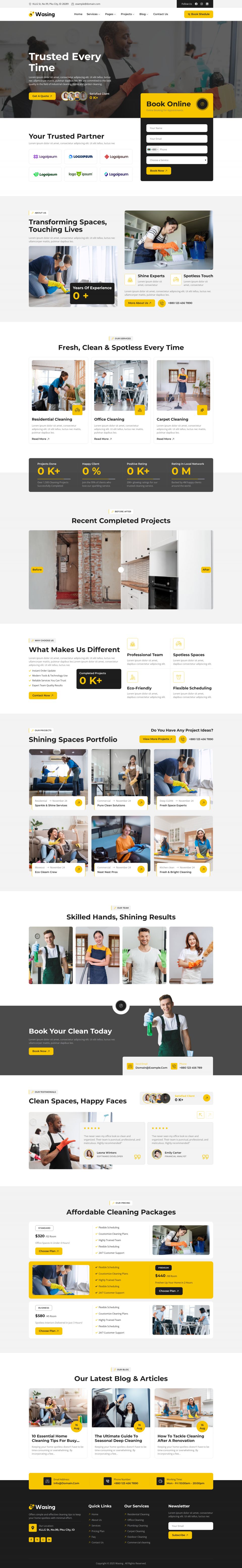 WordPress template ThemeForest Wasing