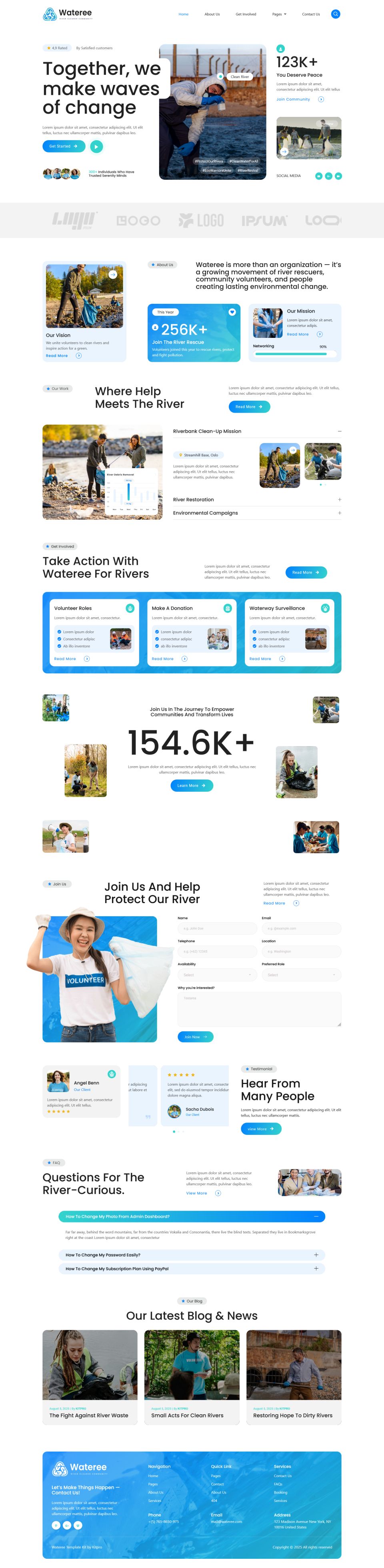 WordPress template ThemeForest Wateree