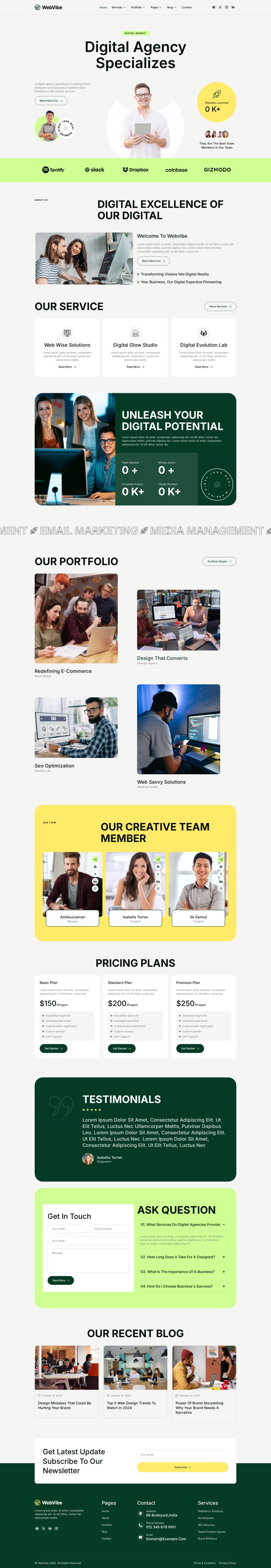 WordPress template ThemeForest Webvibe
