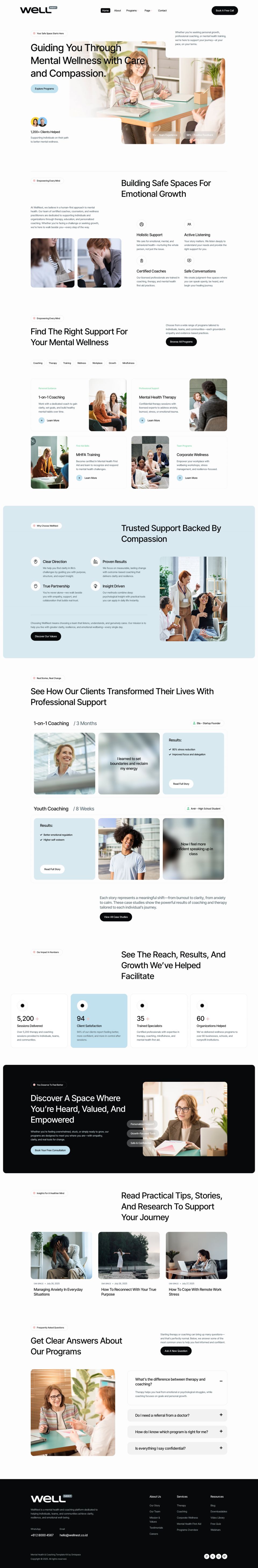 WordPress template ThemeForest Well