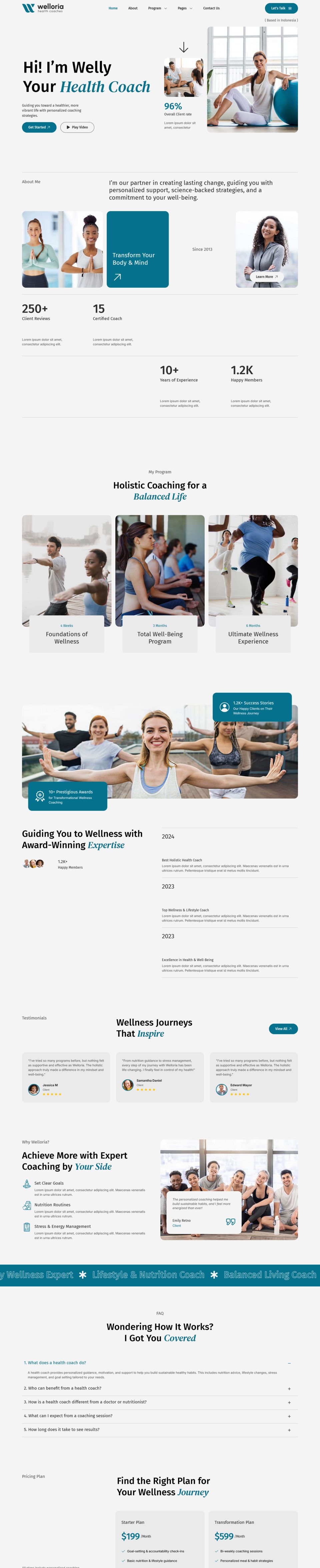 WordPress template ThemeForest Welloria