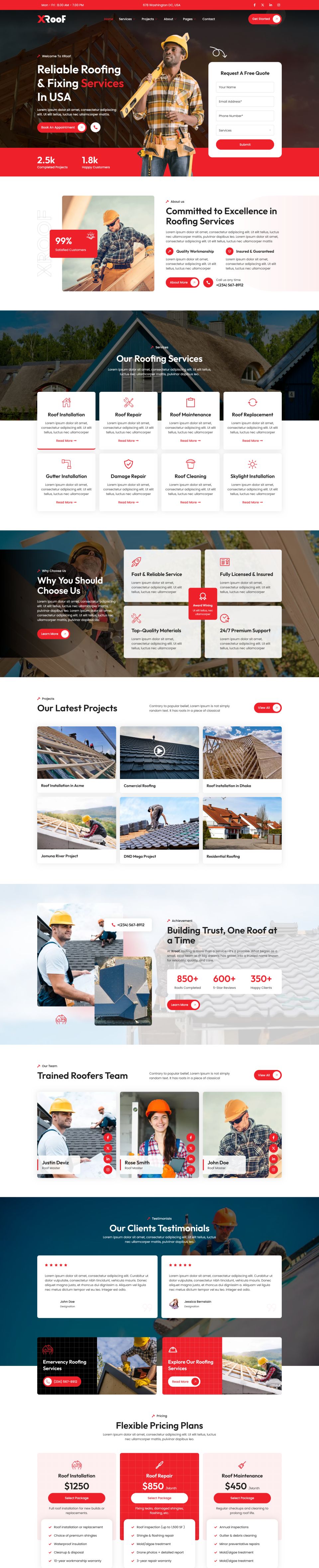 WordPress template ThemeForest XRoof