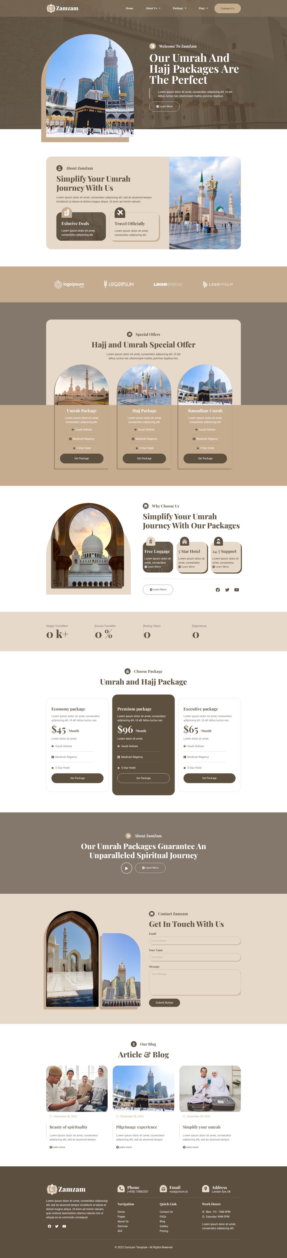 WordPress template ThemeForest Zamzam