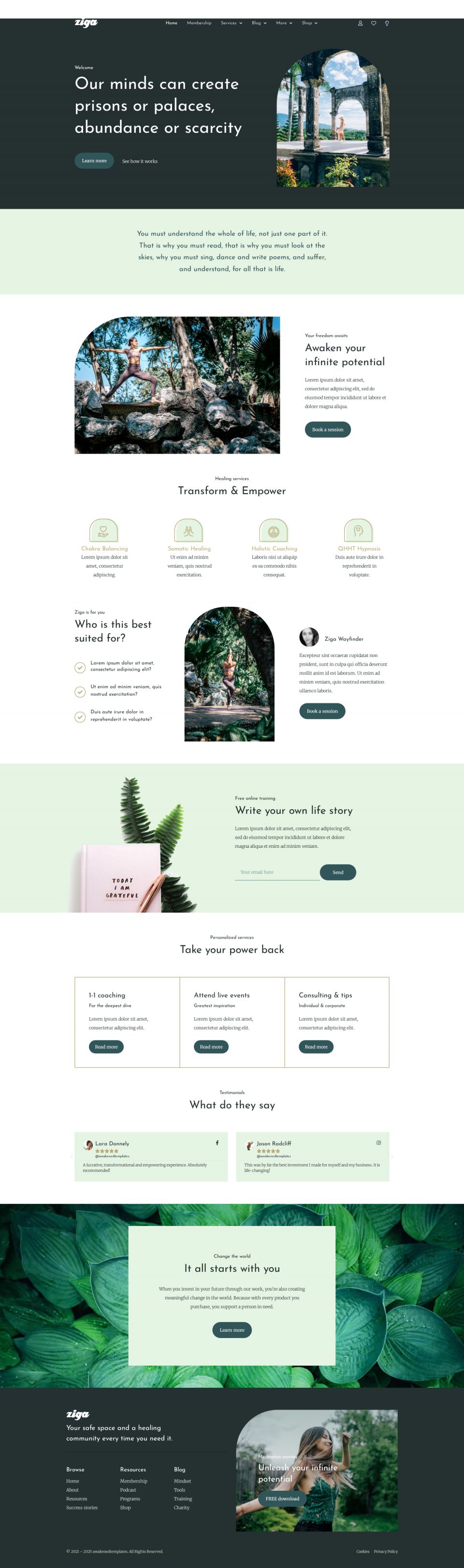 WordPress template ThemeForest Ziga