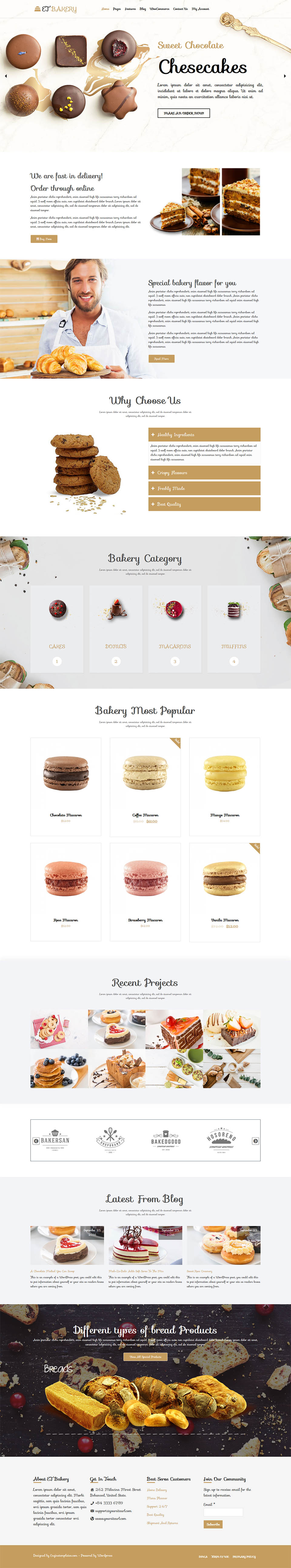 WordPress template EngineTemplates Bakery