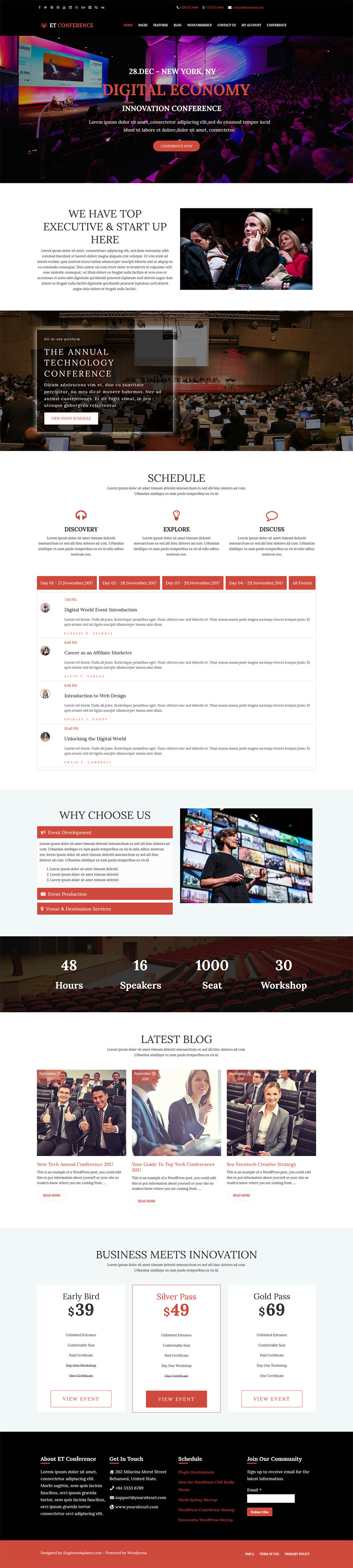 WordPress template EngineTemplates Conference