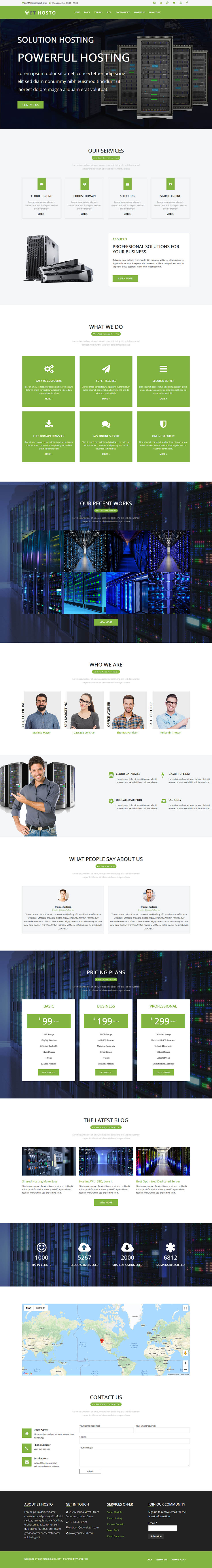 WordPress template EngineTemplates Hosto