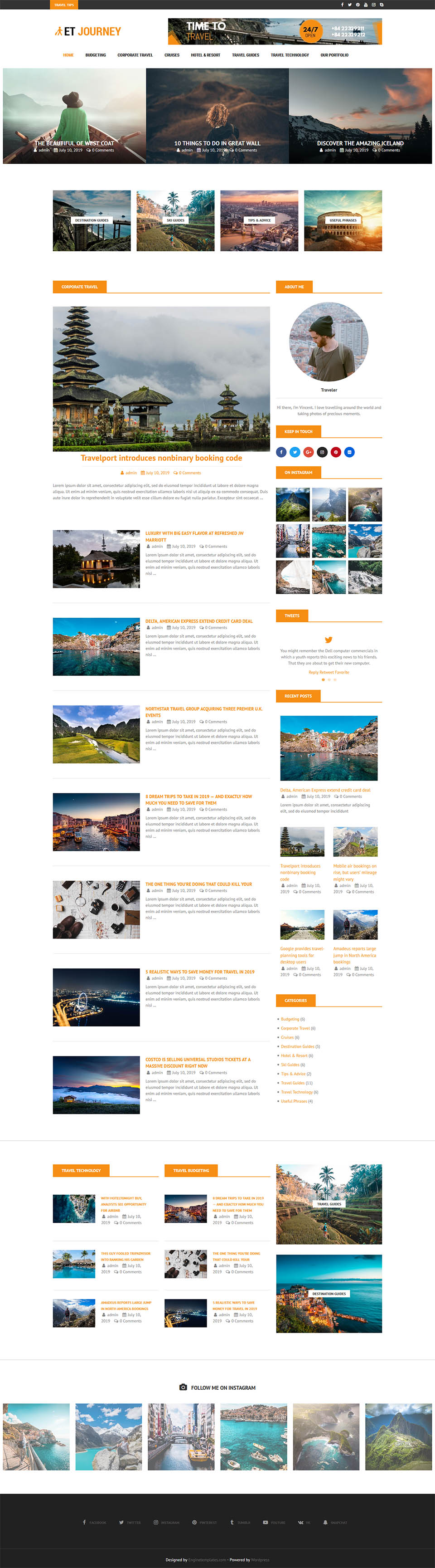 WordPress template EngineTemplates Journey