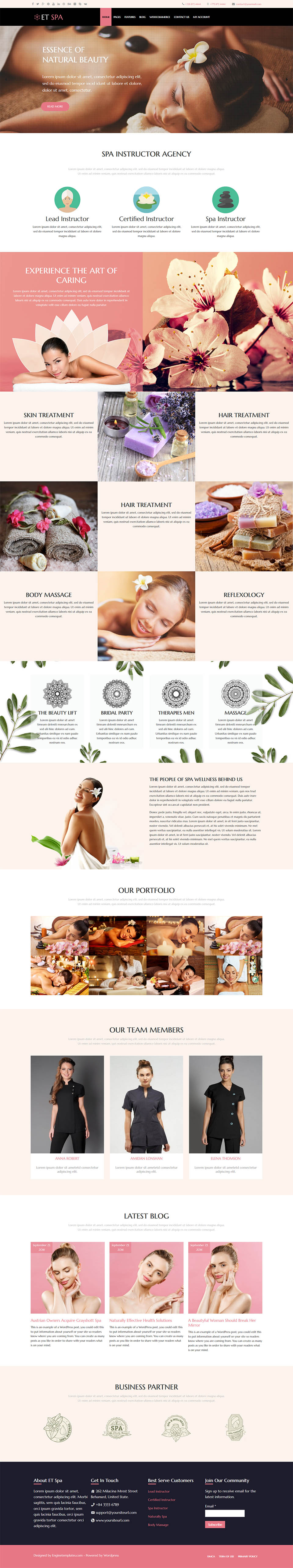 WordPress template EngineTemplates Spa