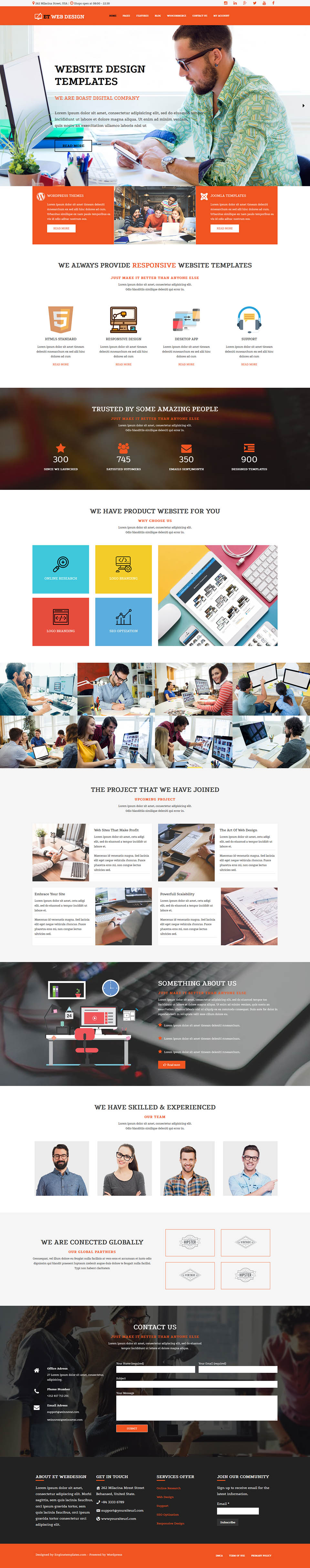 WordPress template EngineTemplates WebDesign