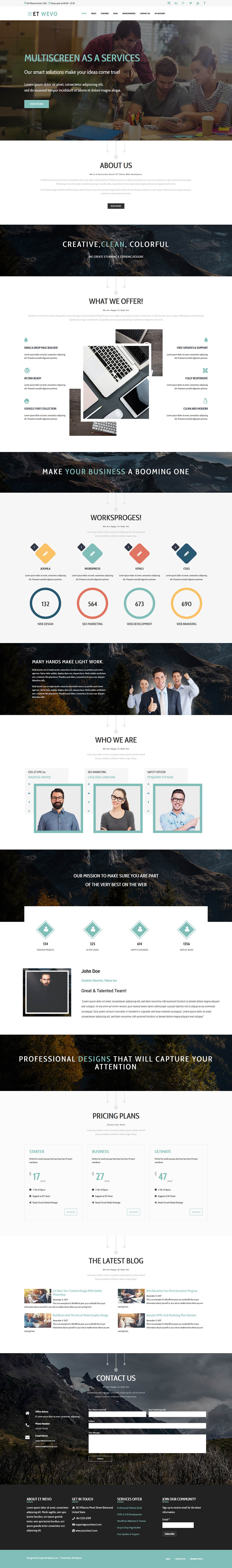 WordPress template EngineTemplates Wevo