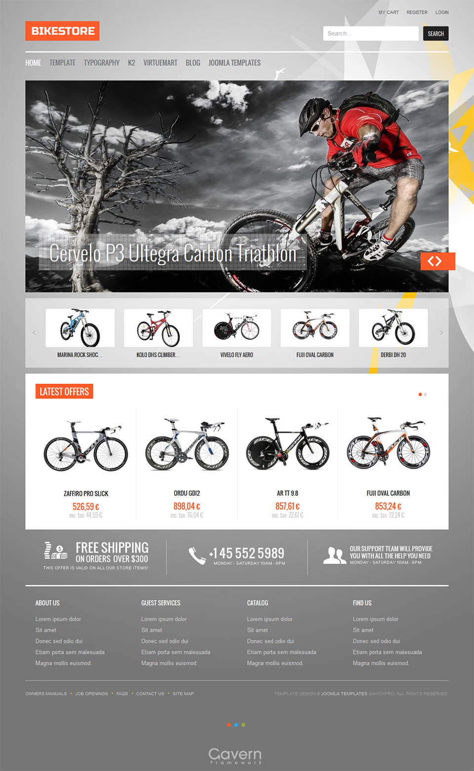 WordPress template GavickPro Bike Store