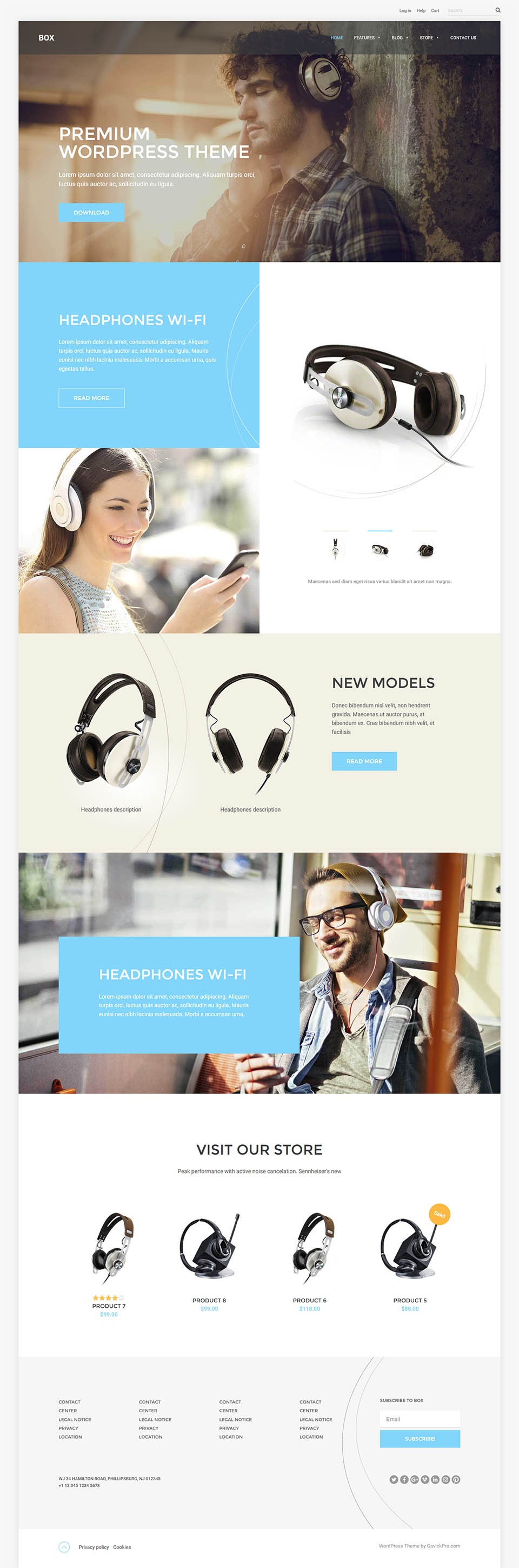 Template GavickPro Box WordPress template GavickPro Box