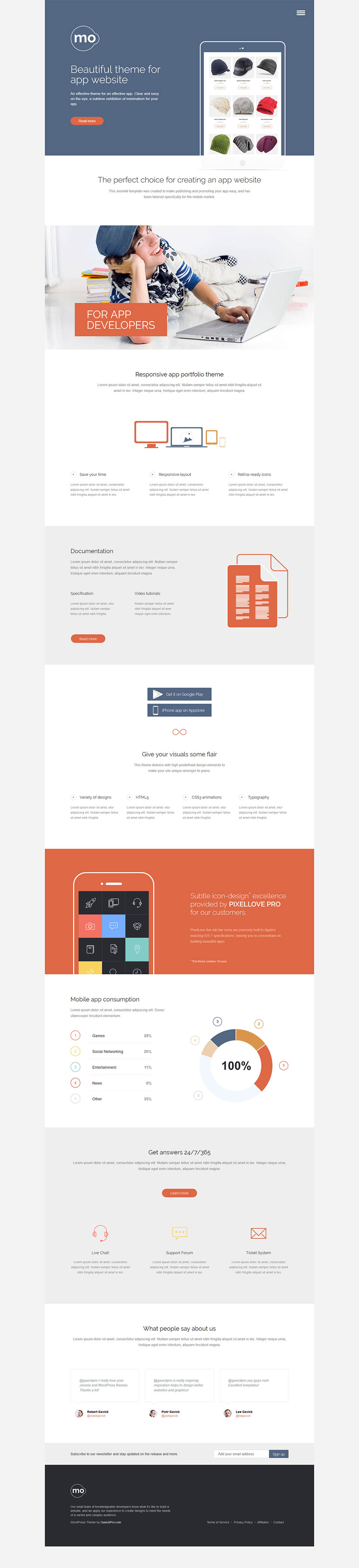 WordPress template GavickPro MO