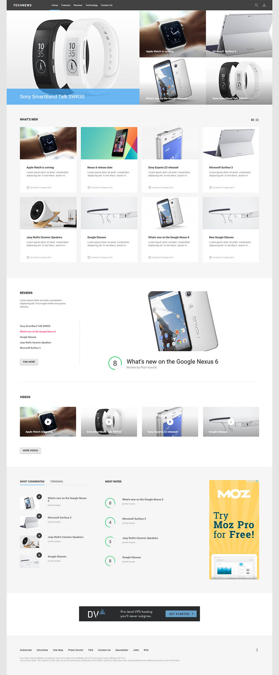 Template GavickPro TechNews WordPress template GavickPro TechNews