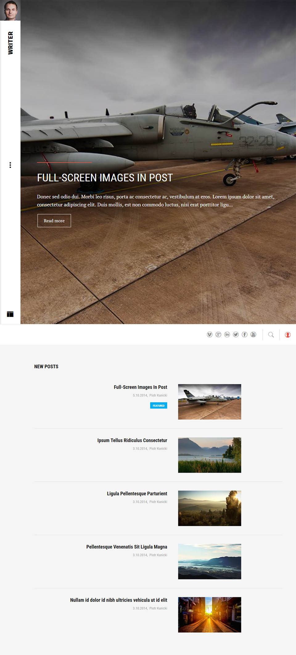 WordPress template GavickPro Writer