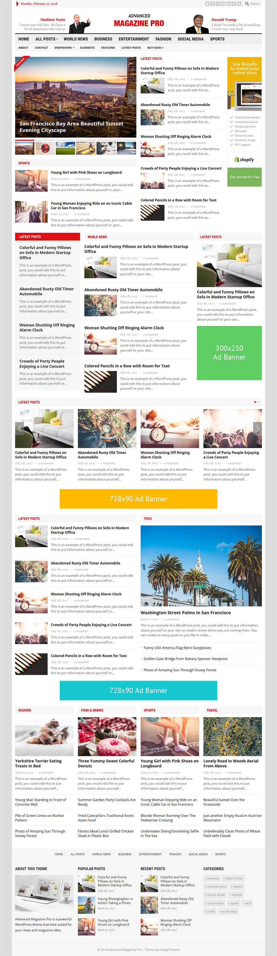 WordPress template HappyThemes Advanced Magazine