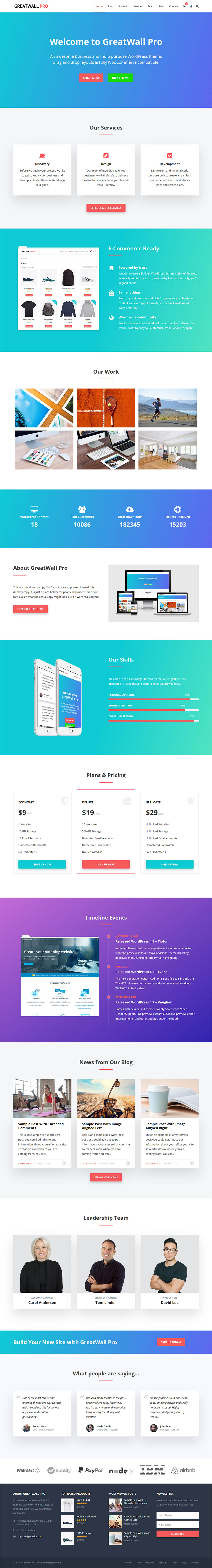 WordPress template HappyThemes GreatWall