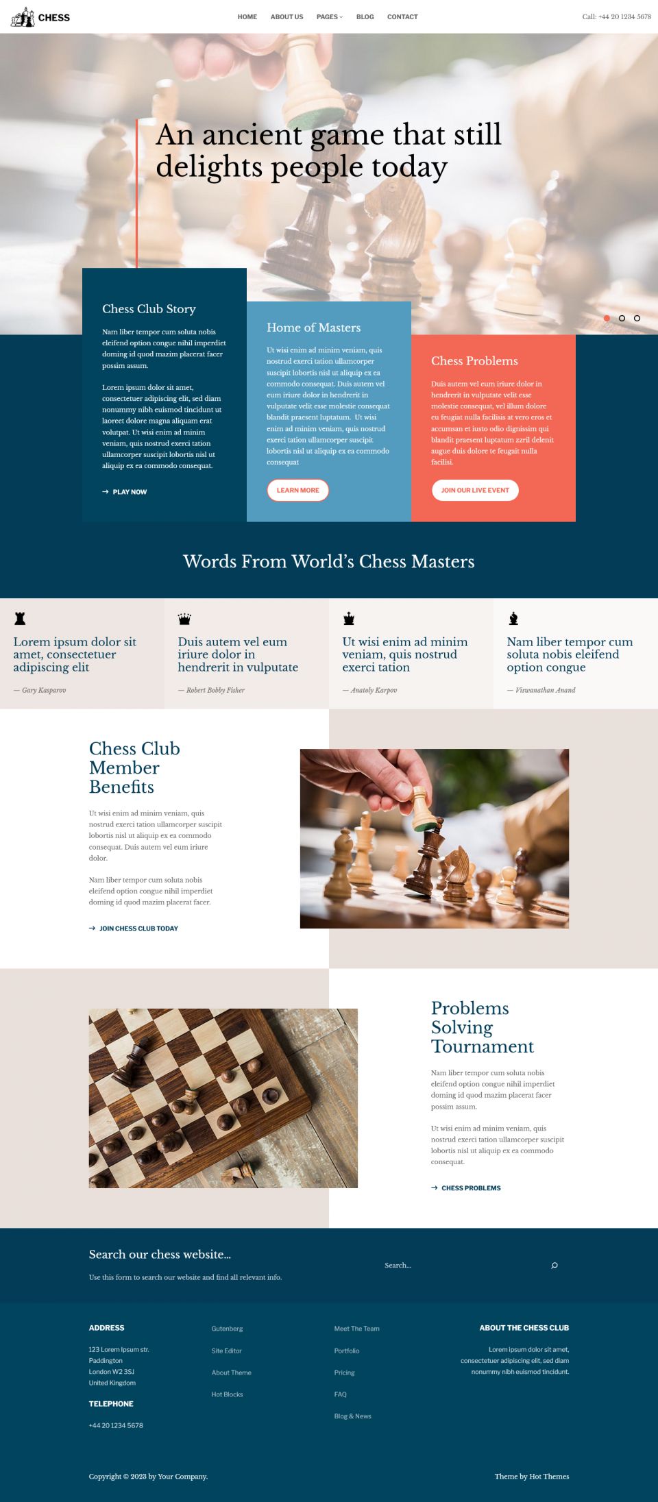 WordPress template HotThemes Chess