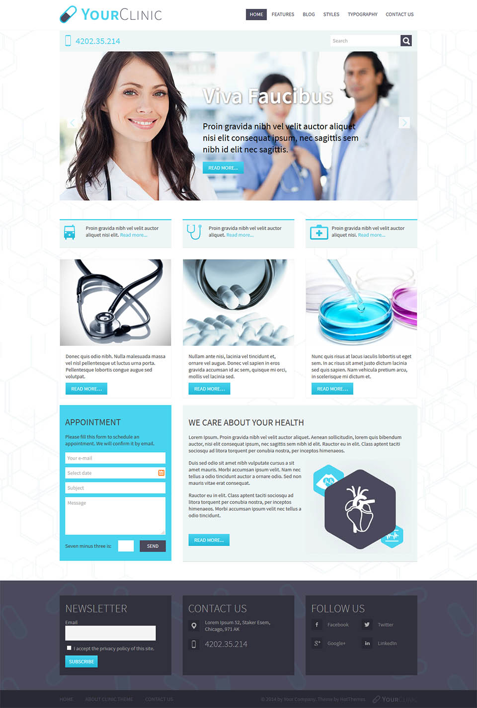 WordPress template HotThemes Clinic