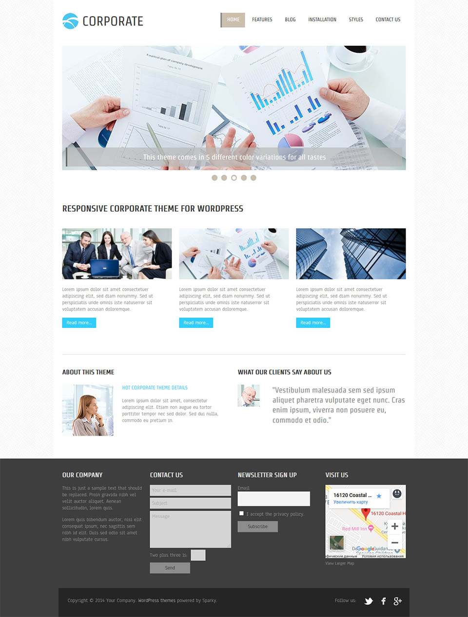 WordPress template HotThemes Corporate