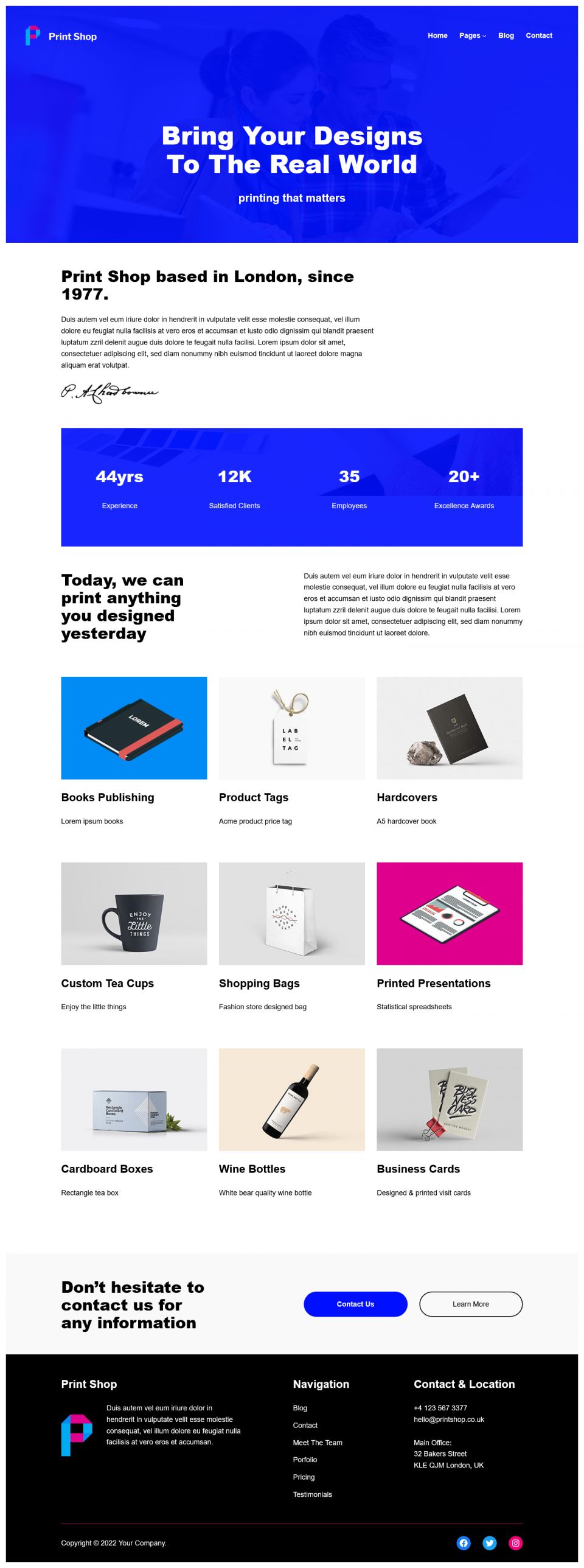 WordPress template HotThemes Print Shop