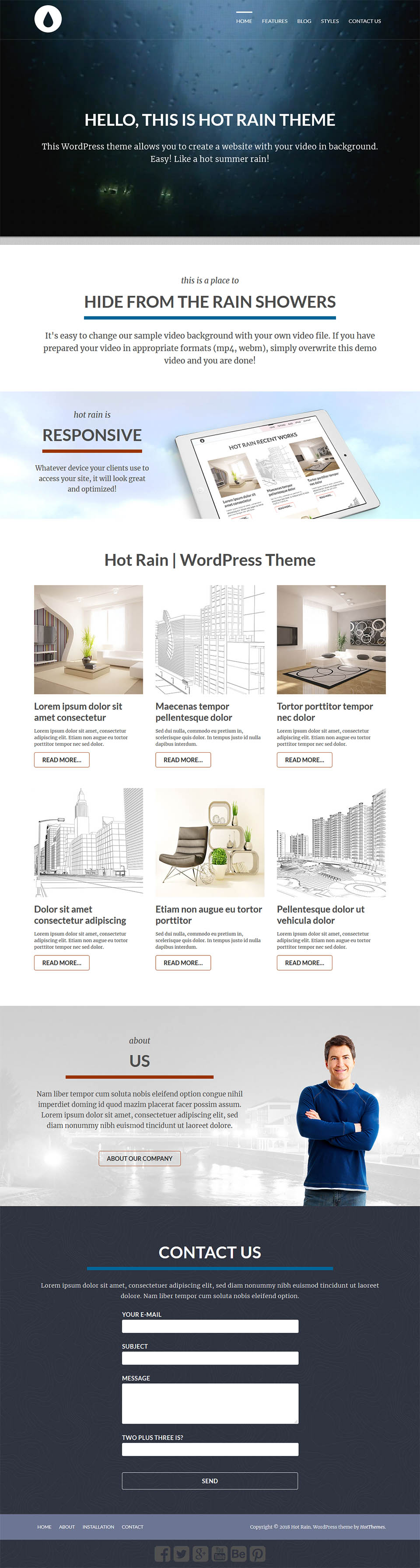 WordPress template HotThemes Rain