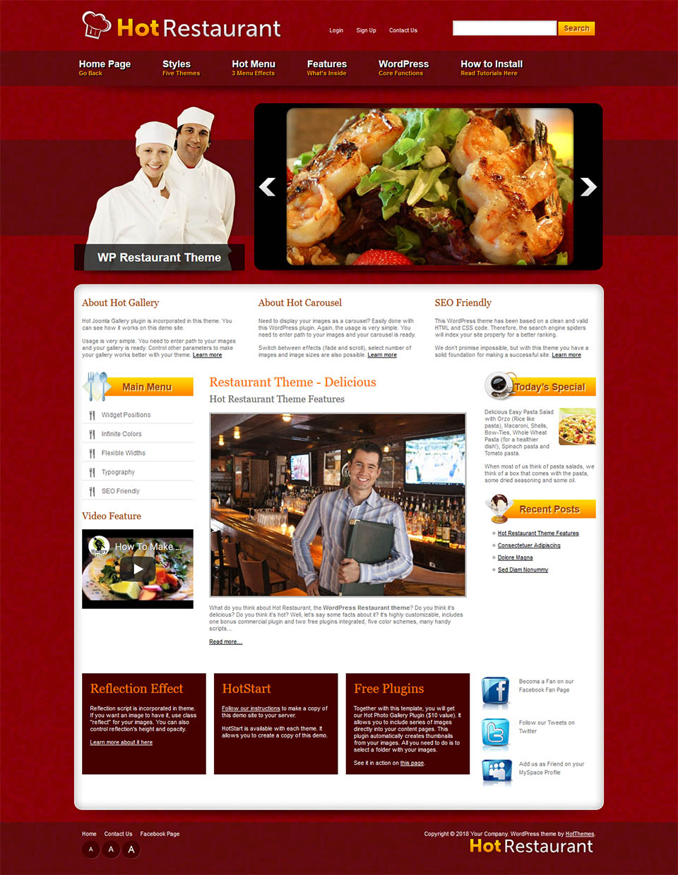 Template HotThemes Restaurant WordPress template HotThemes Restaurant