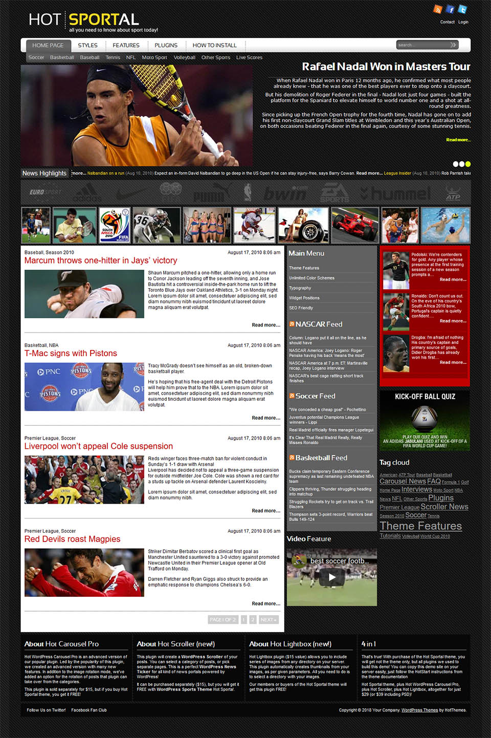 Template HotThemes Sportal WordPress template HotThemes Sportal