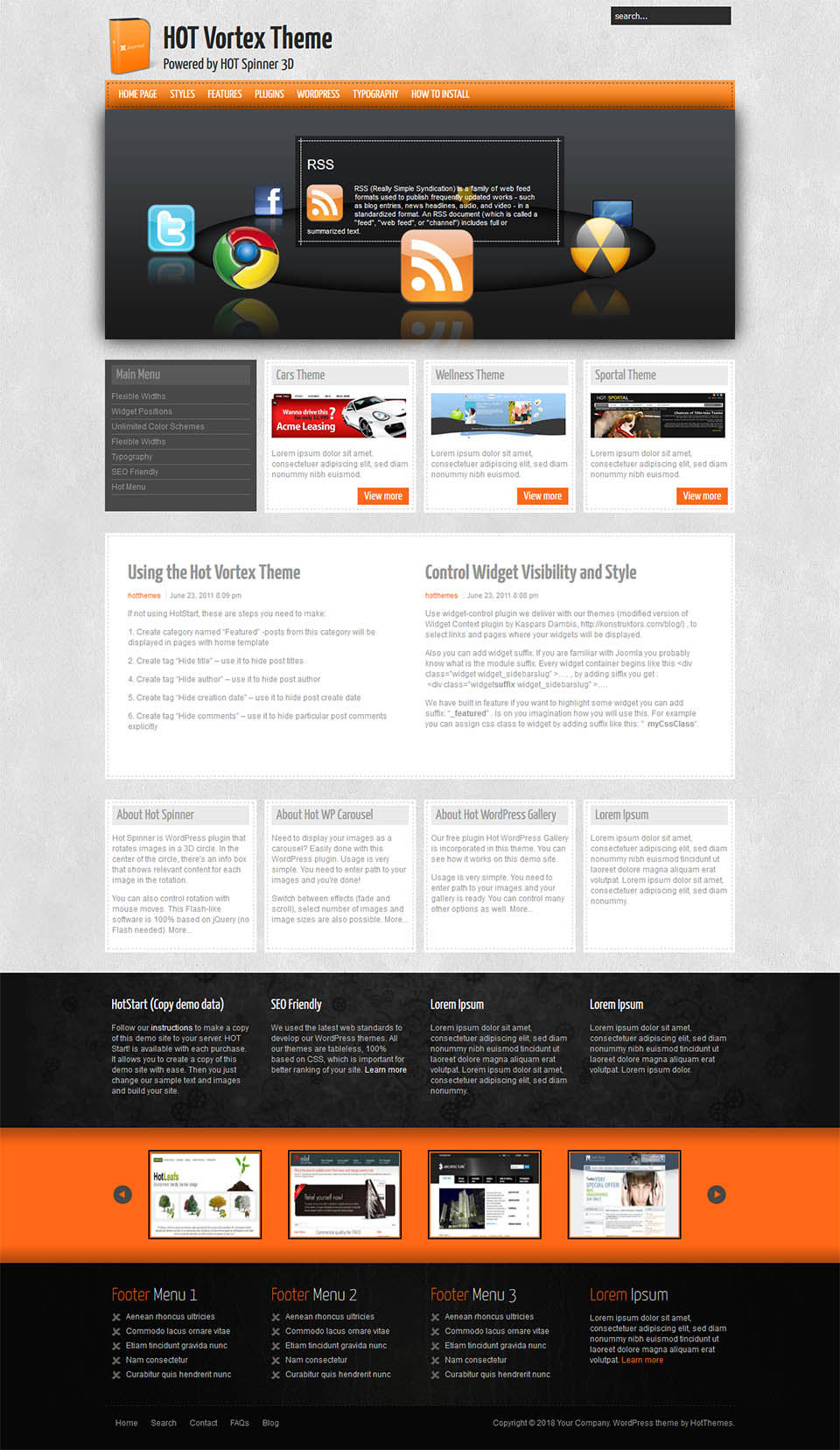 WordPress template HotThemes Vortex