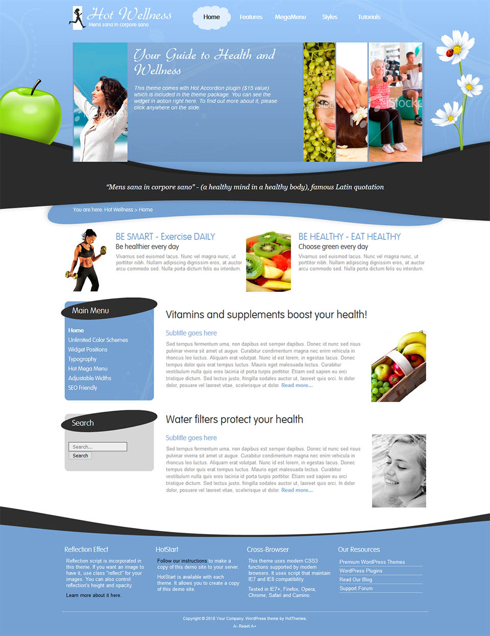 WordPress template HotThemes Wellness