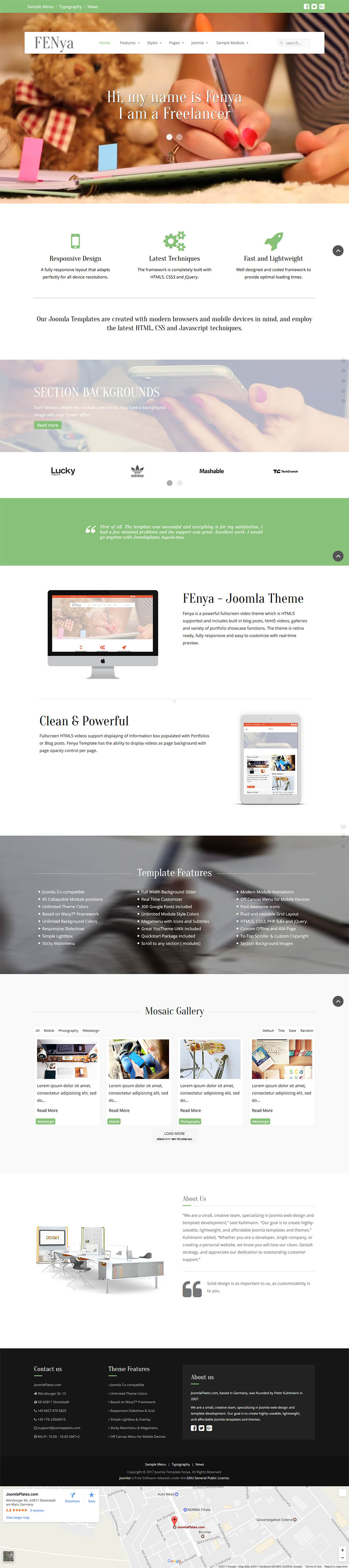 WordPress template JoomlaPlates Fenya