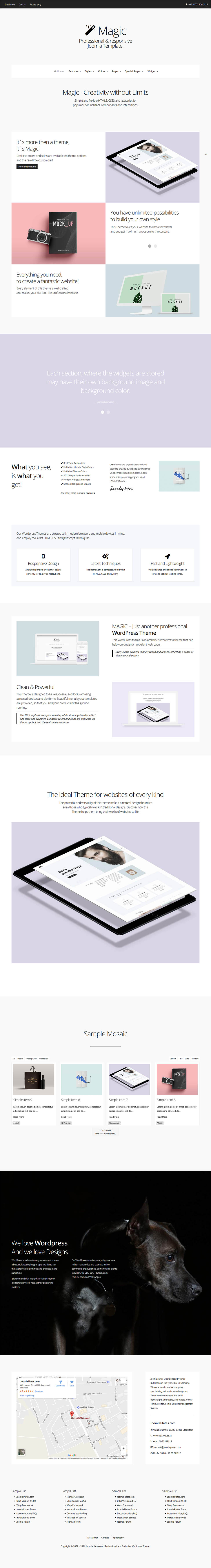 WordPress template JoomlaPlates Magic