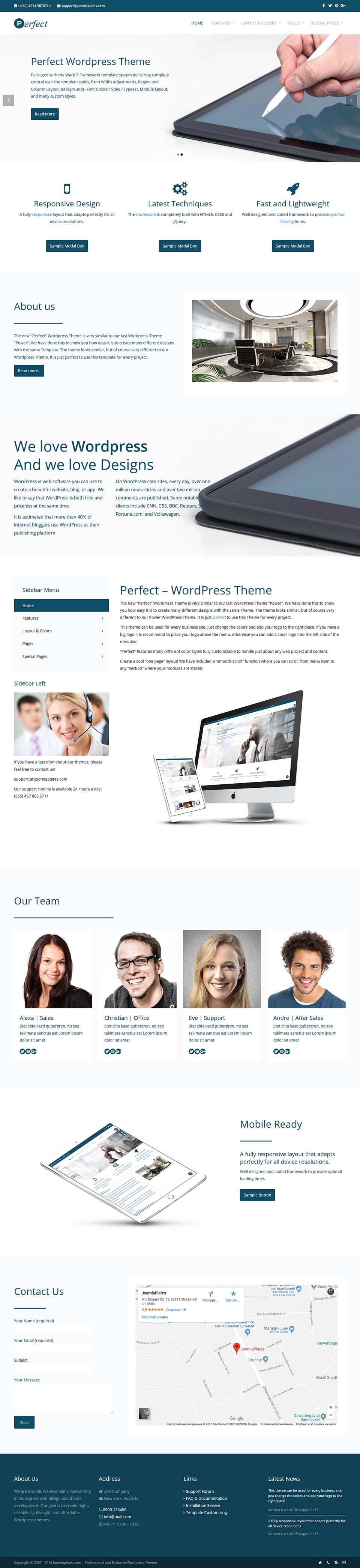 WordPress template JoomlaPlates Perfect