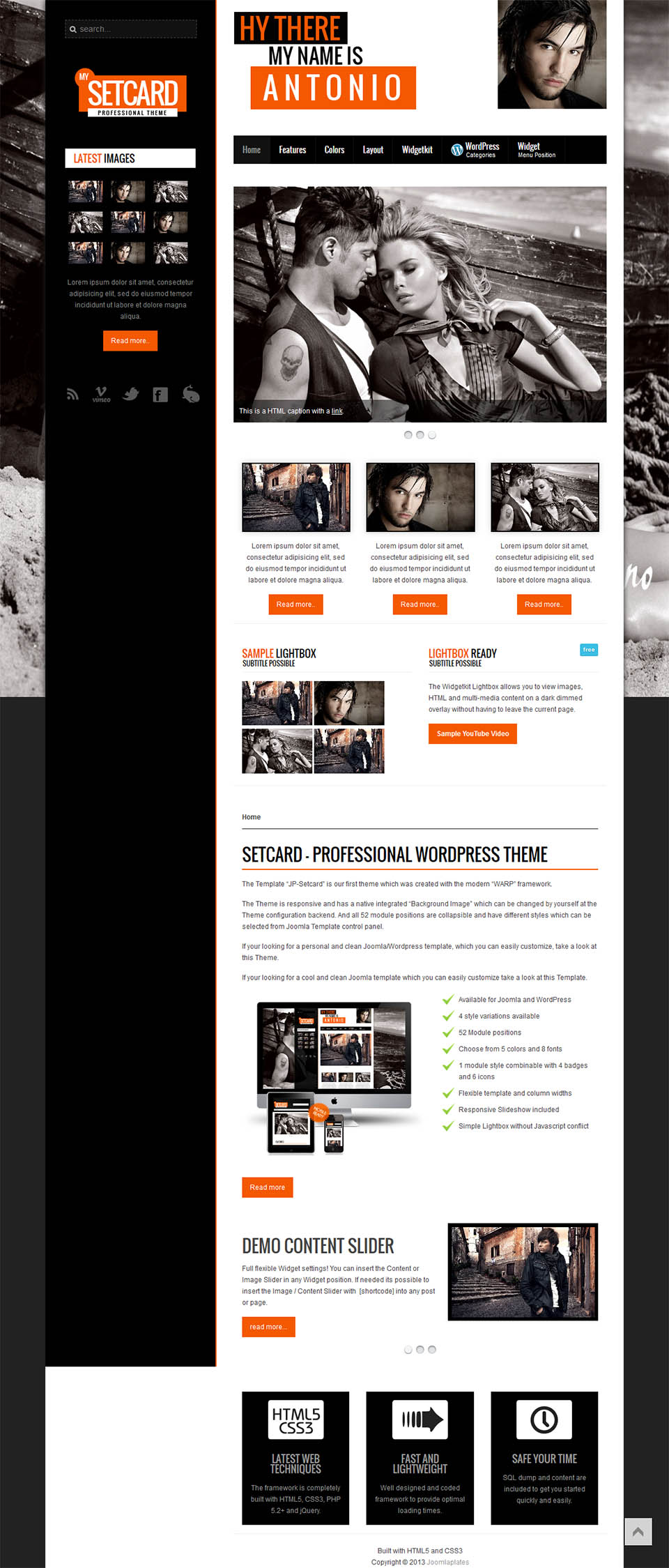 WordPress template JoomlaPlates Setcard