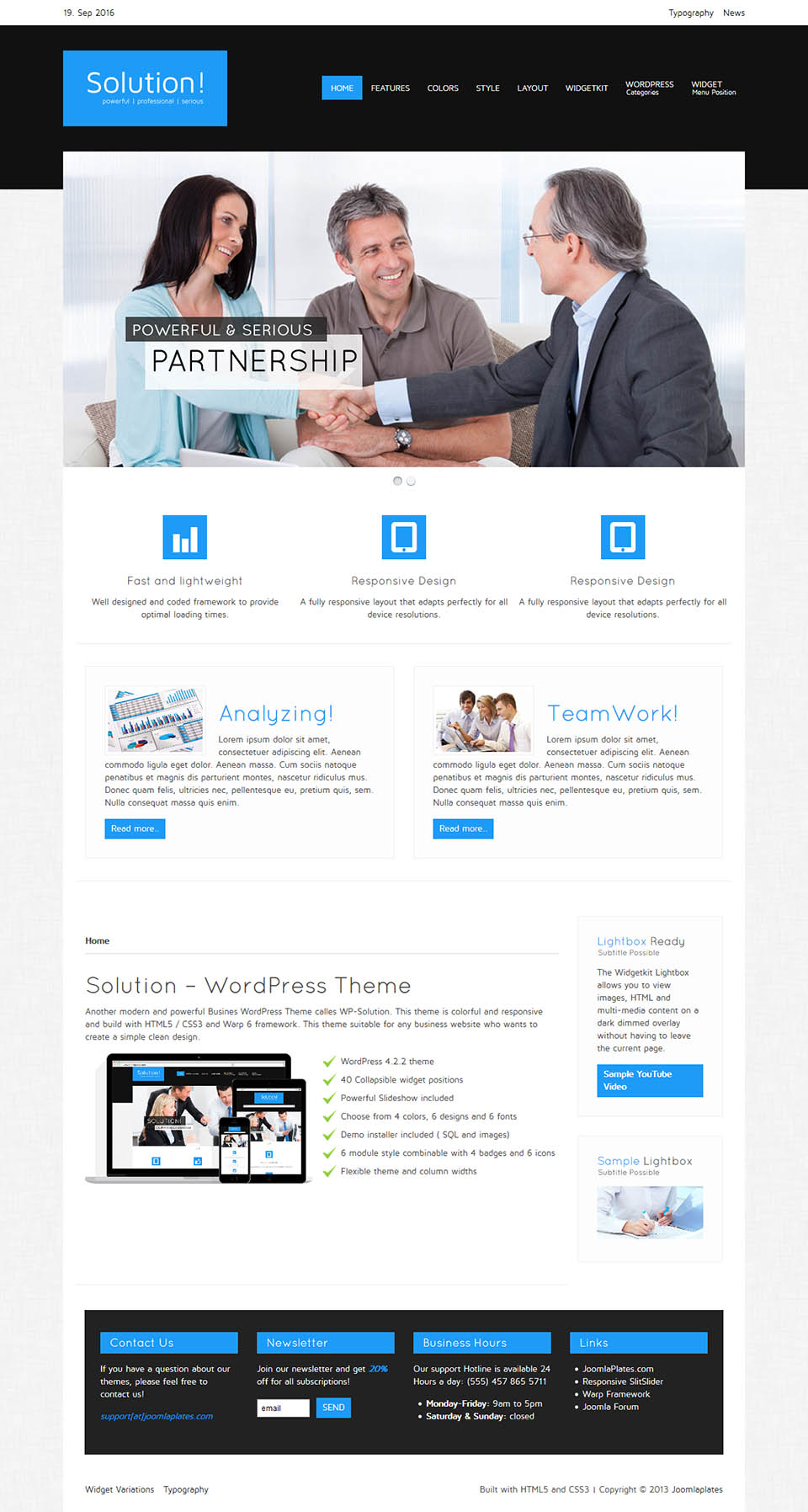 WordPress template JoomlaPlates Solution