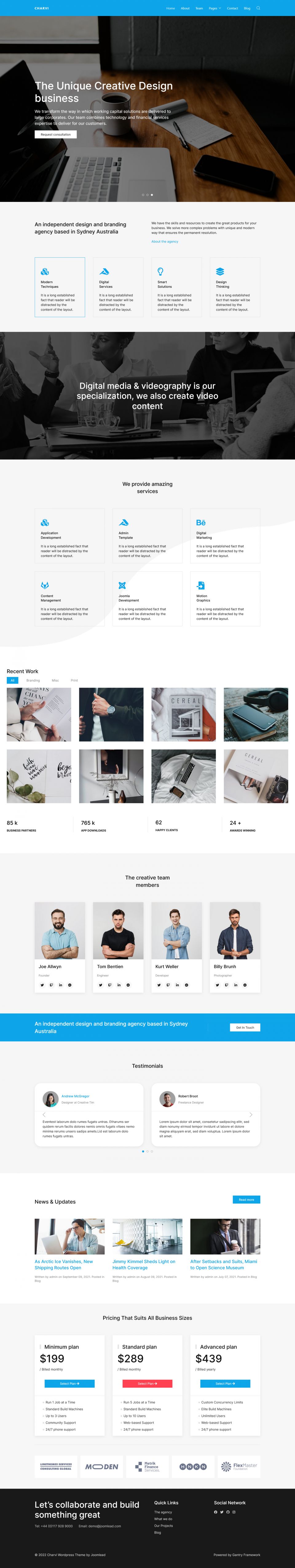 WordPress template JoomLead Charvi