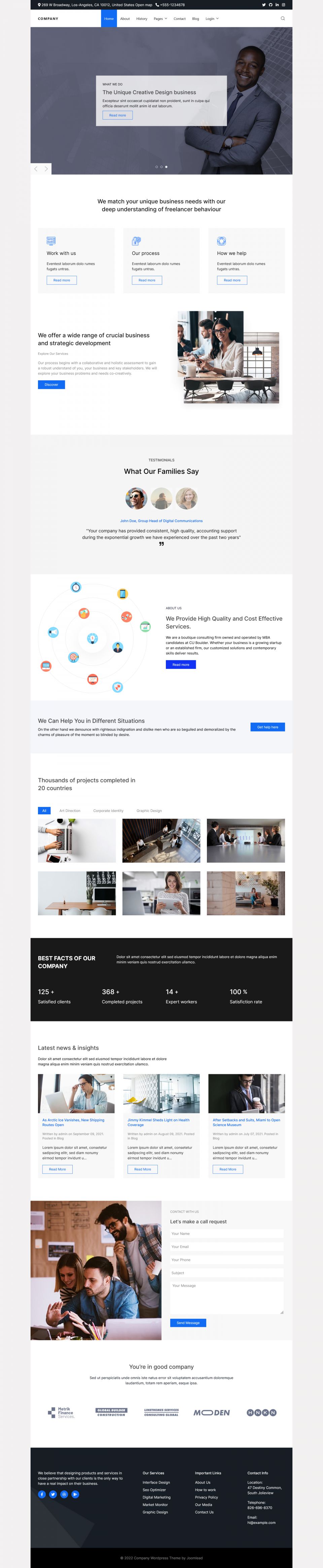 WordPress template JoomLead Company