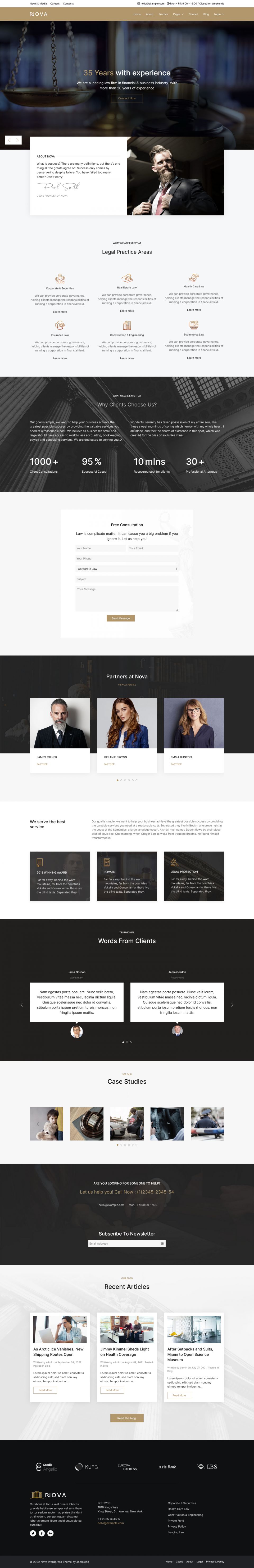 WordPress template JoomLead Nova