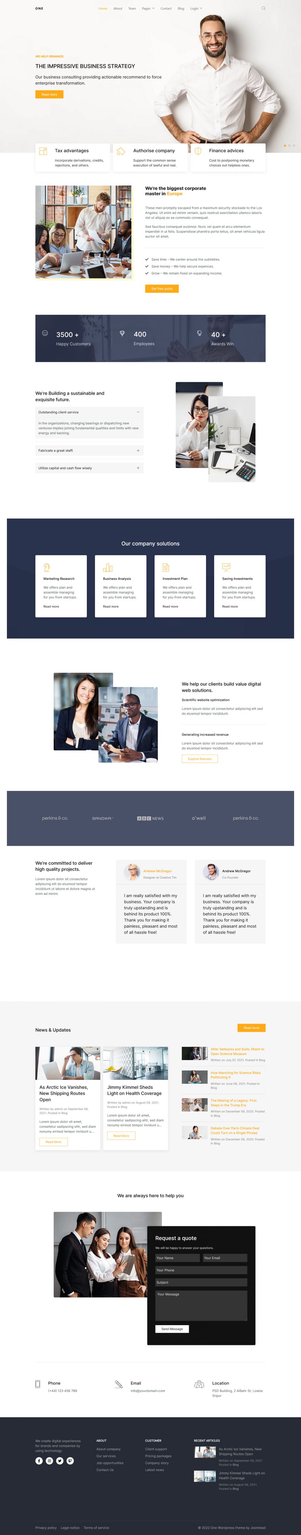 WordPress template JoomLead One