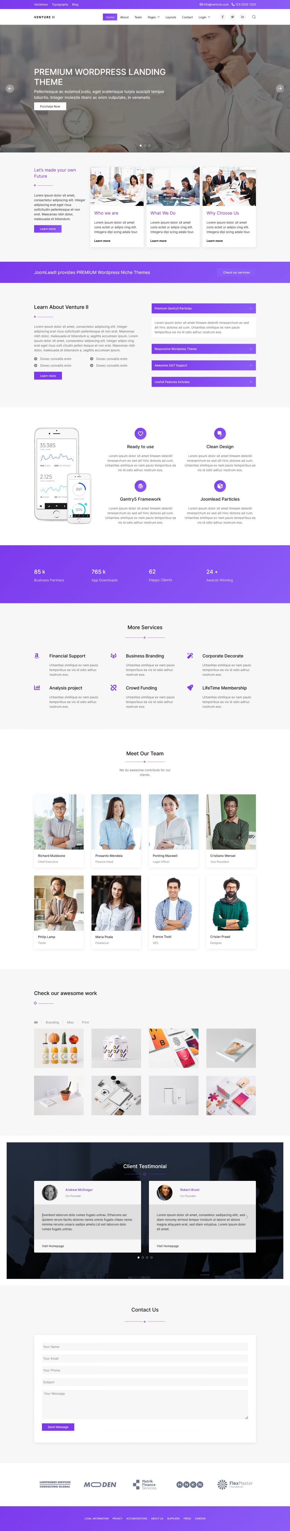 WordPress template JoomLead Venture II