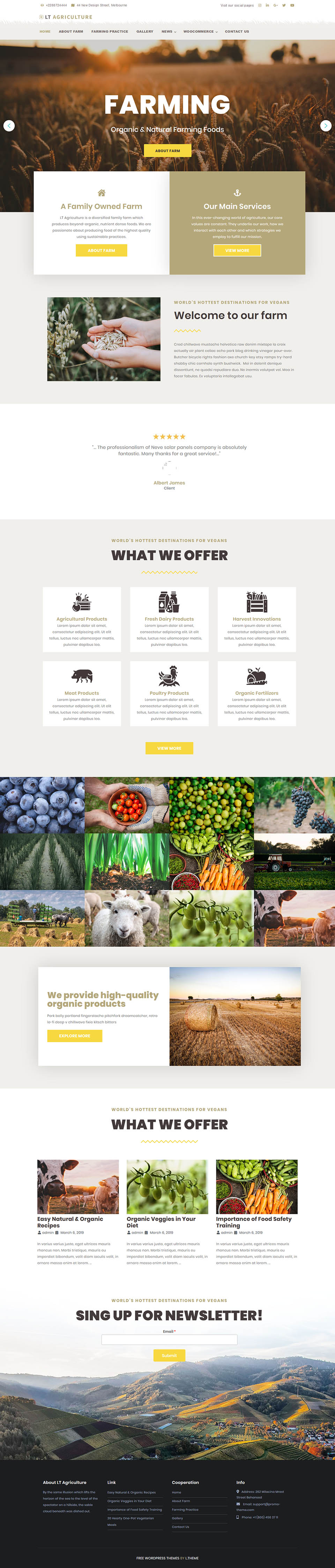 WordPress template LTheme Agriculture 2