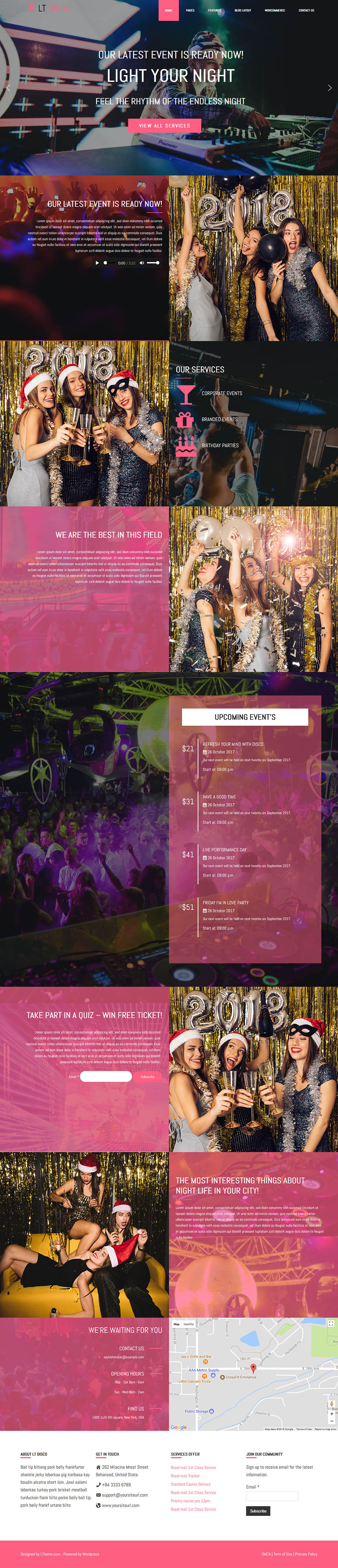 WordPress template LTheme Disco