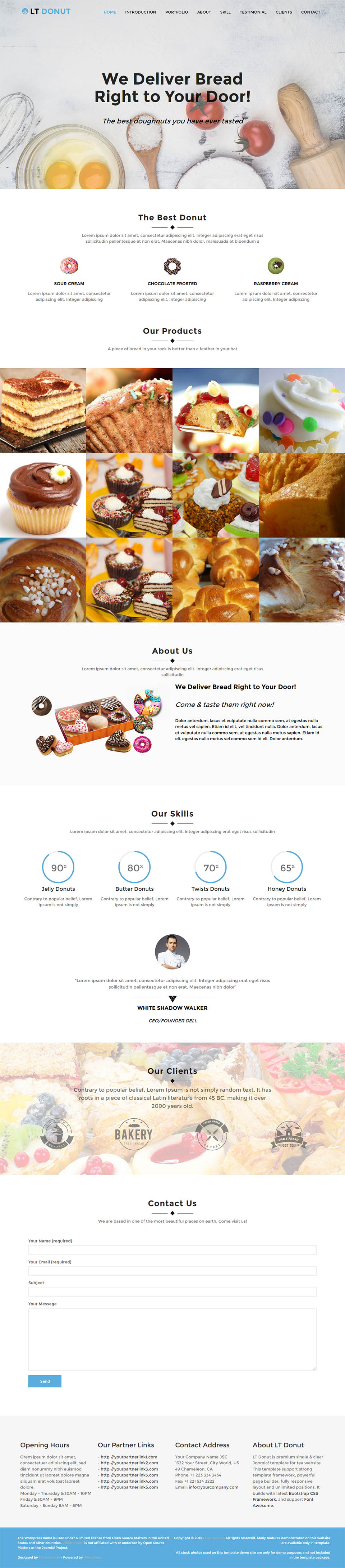 WordPress template LTheme Donut Onepage