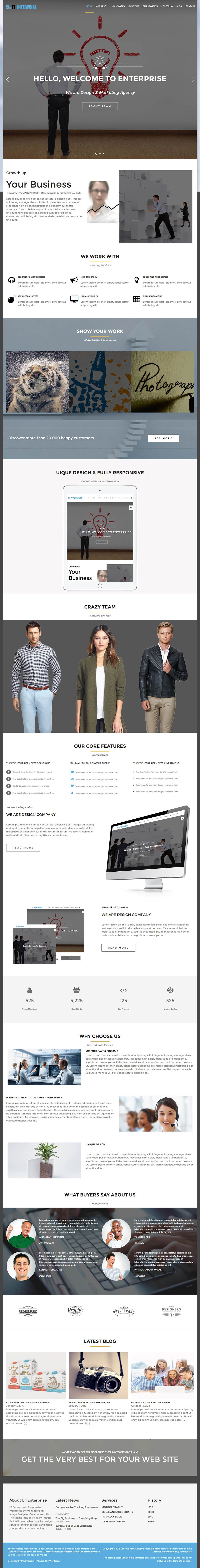 WordPress template LTheme Enterprise
