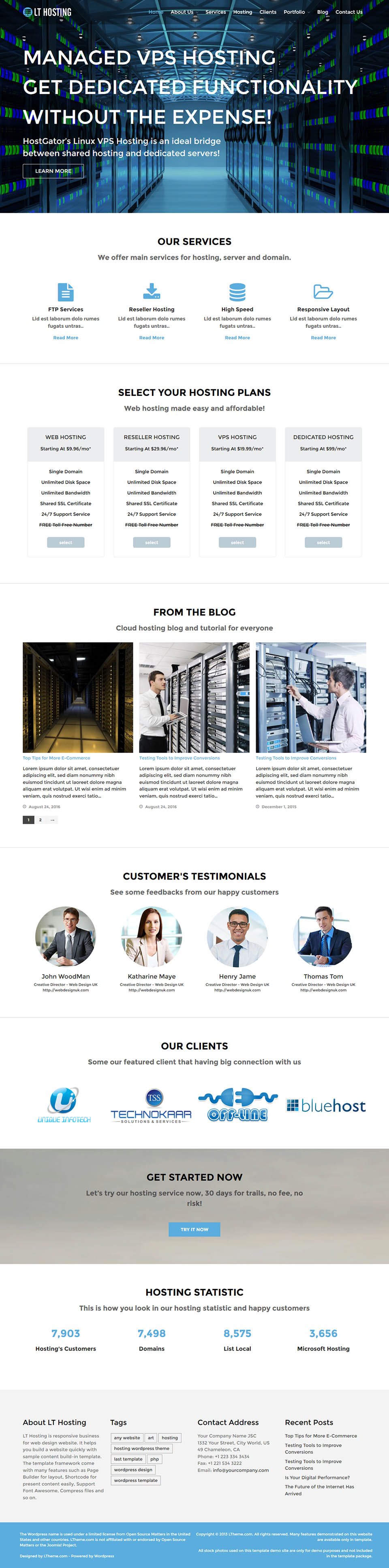 WordPress template LTheme Hosting