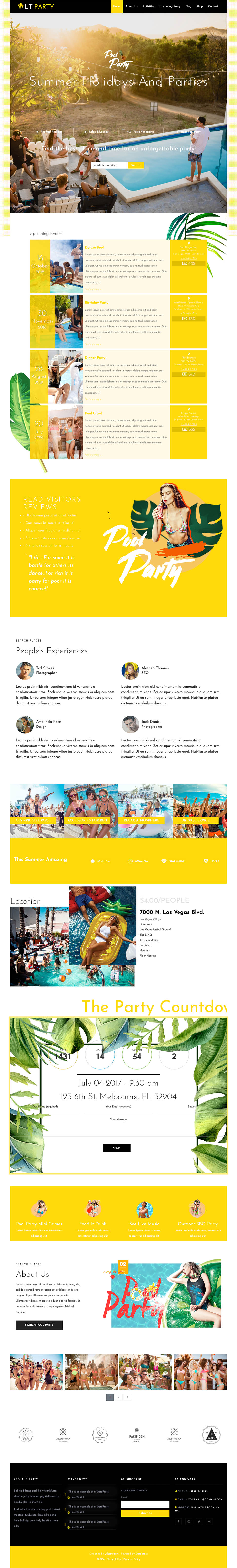 WordPress template LTheme Party